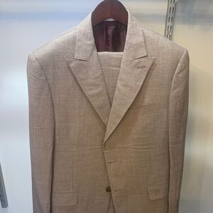 Pal Zileri Gentleman Suit – Taupe Wool-Silk-Linen Blend – Made in Italy